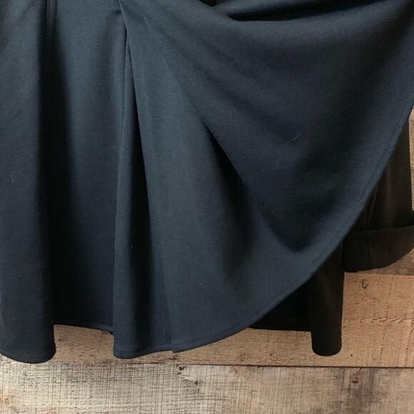 𝅺Peter Nygard Solid Black Open Cardigan Sweater Crop Sleeve Size Medium - Picture 2 of 8